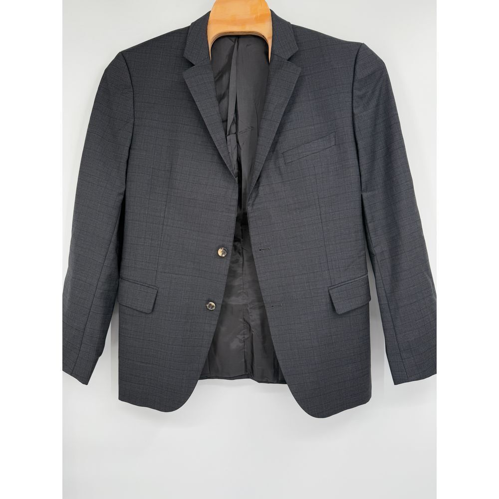 HUGO BOSS‎ Mens Blazer Sport Coat 2 Button Casual Jacket 46R Wool The Grand Gray